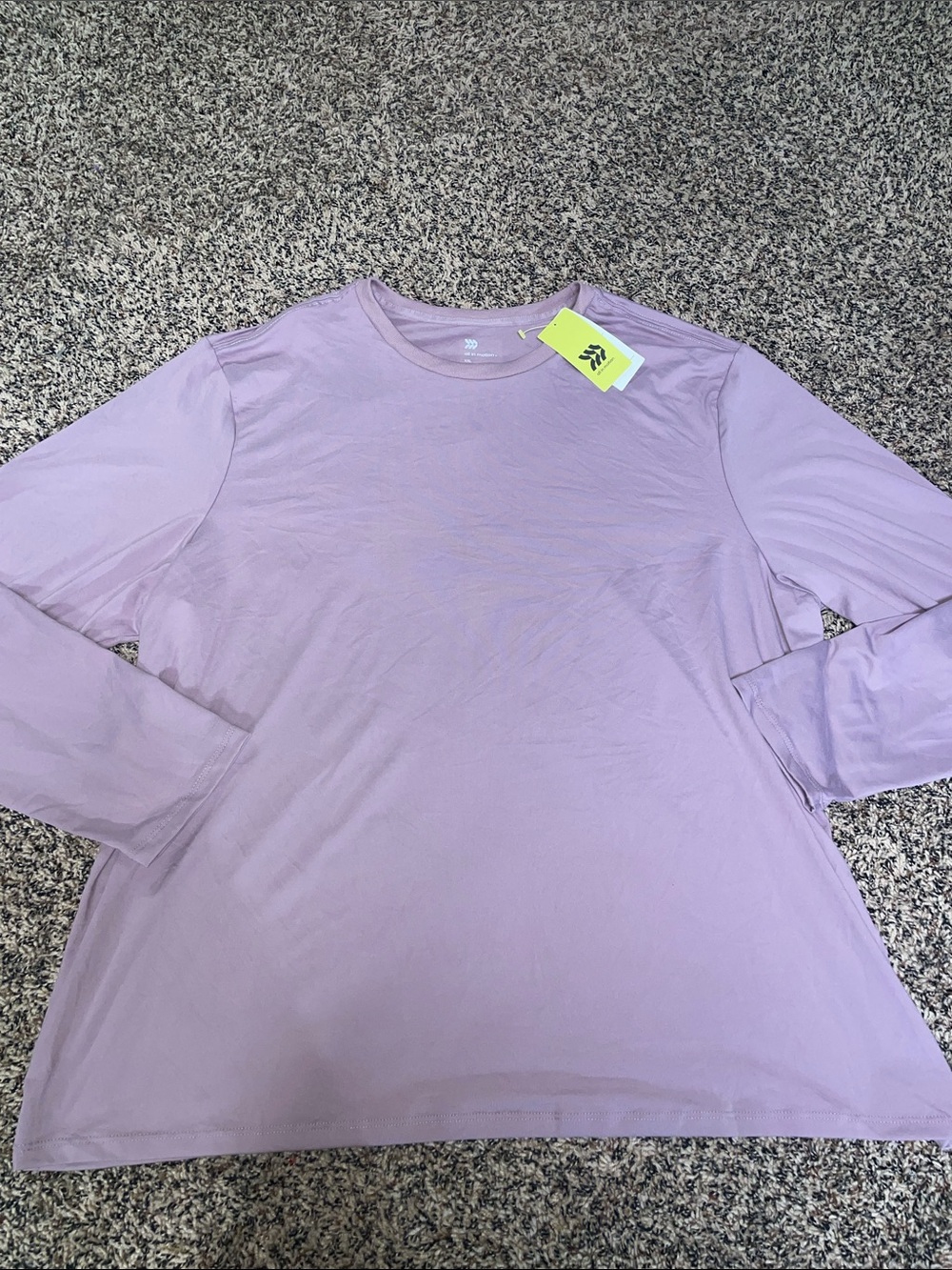 all in motion Performance Tee Lavender Long Sleeve Crewneck Plus XXL NWT